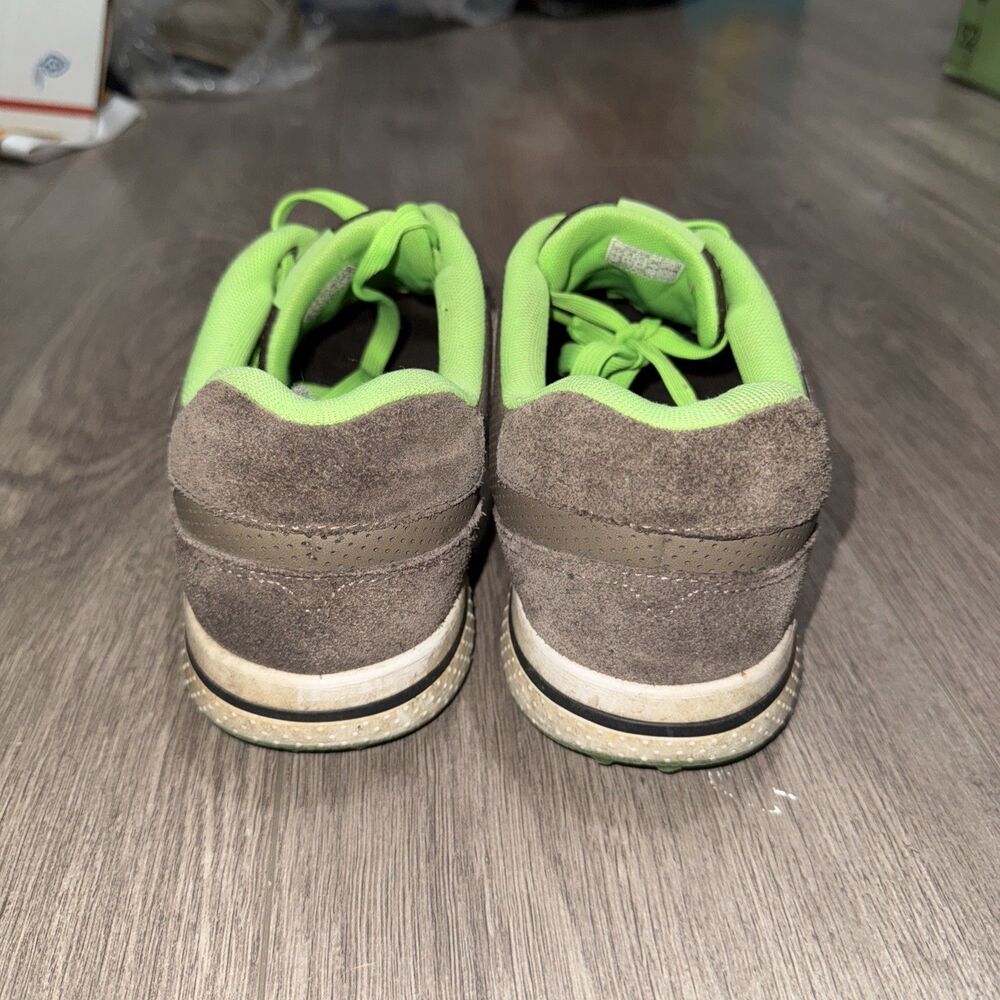 Crocs Golf Men's US 10.5 Leather Gray Green Shoes Sneakers 15160 - Picture 4 of 7